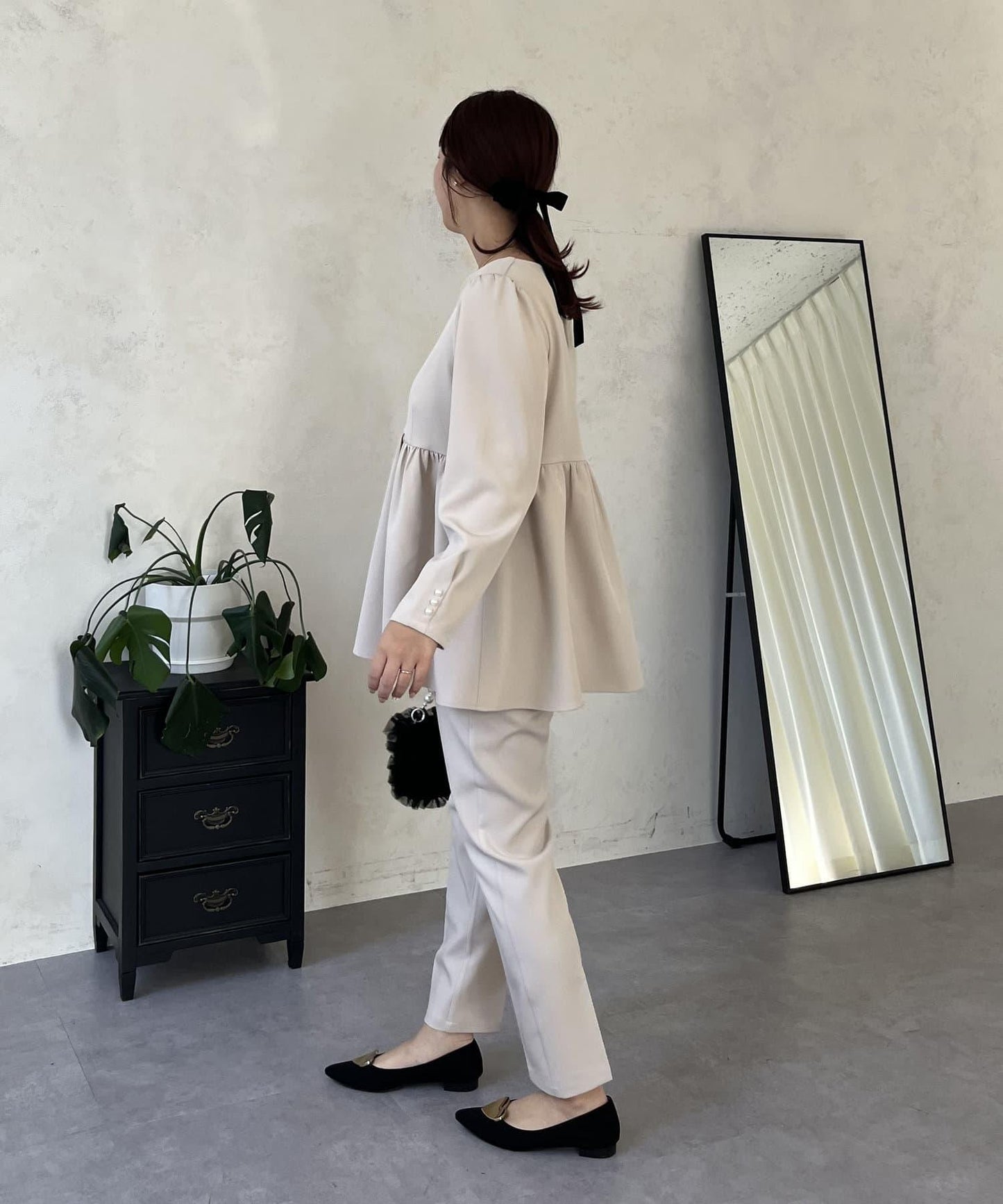【媽媽監修!禮服系列】修身錐形褲