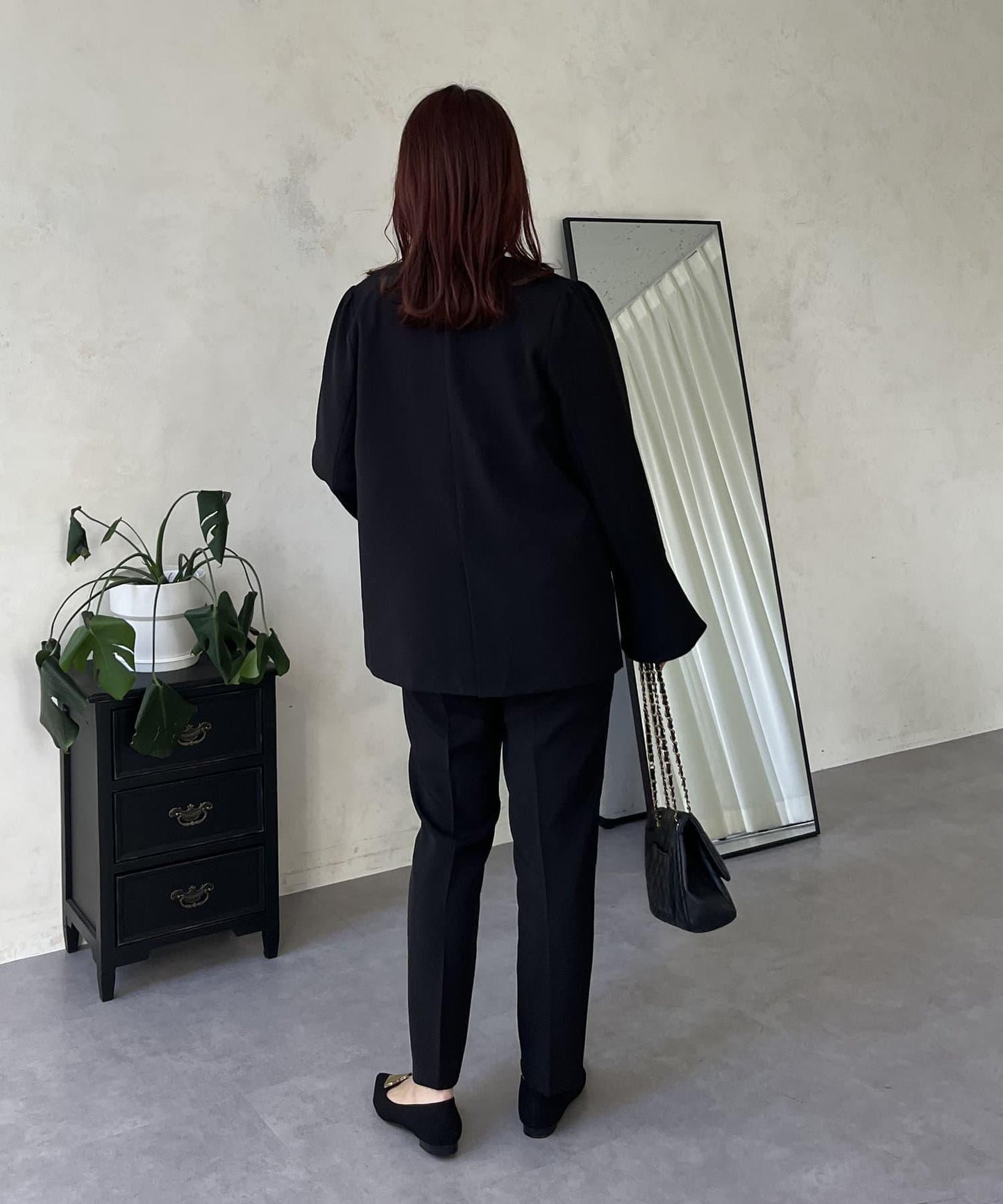 【媽媽監修!禮服單品】雙排扣喇叭袖V領夾克