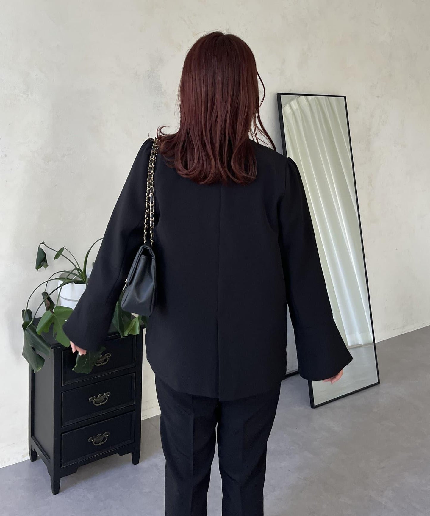 【媽媽監修!禮服單品】雙排扣喇叭袖V領夾克