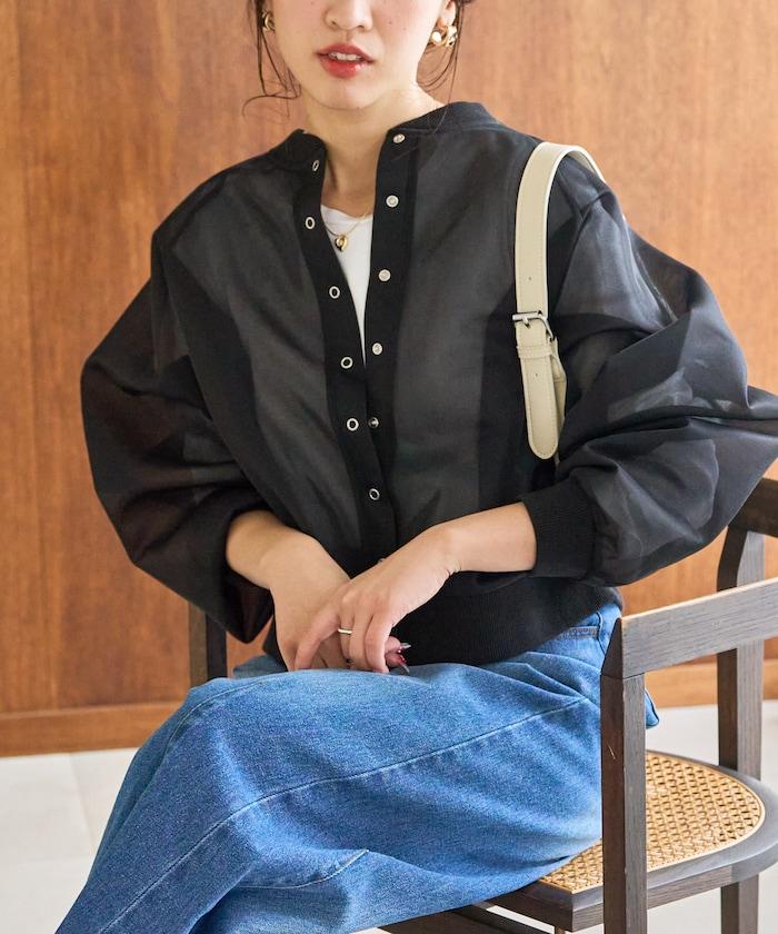 透明紙板紐扣開衫