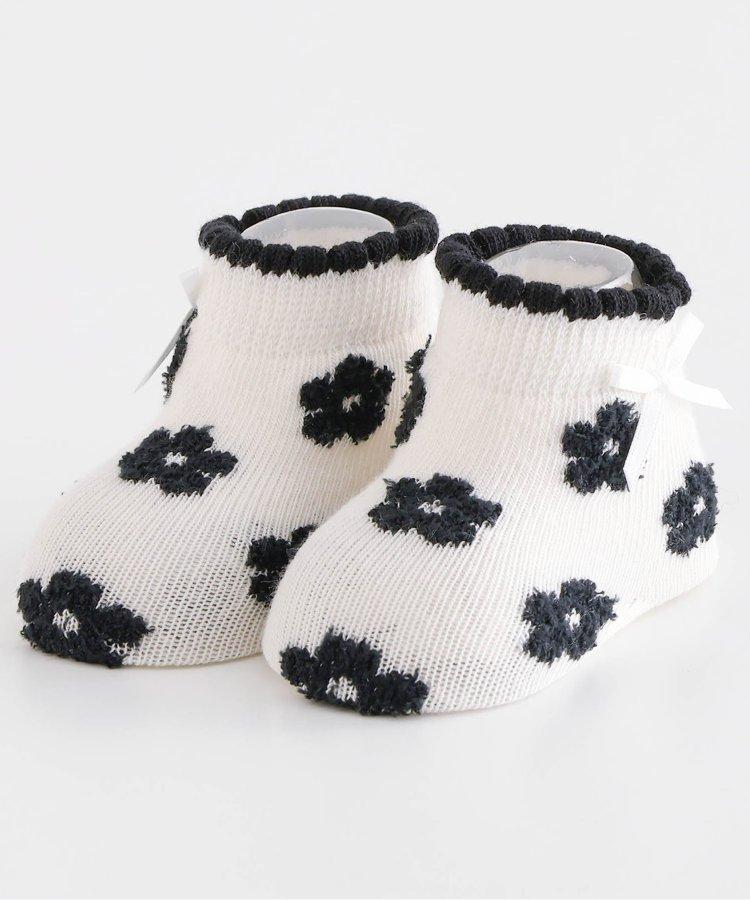 櫻桃·花紋嬰兒襪