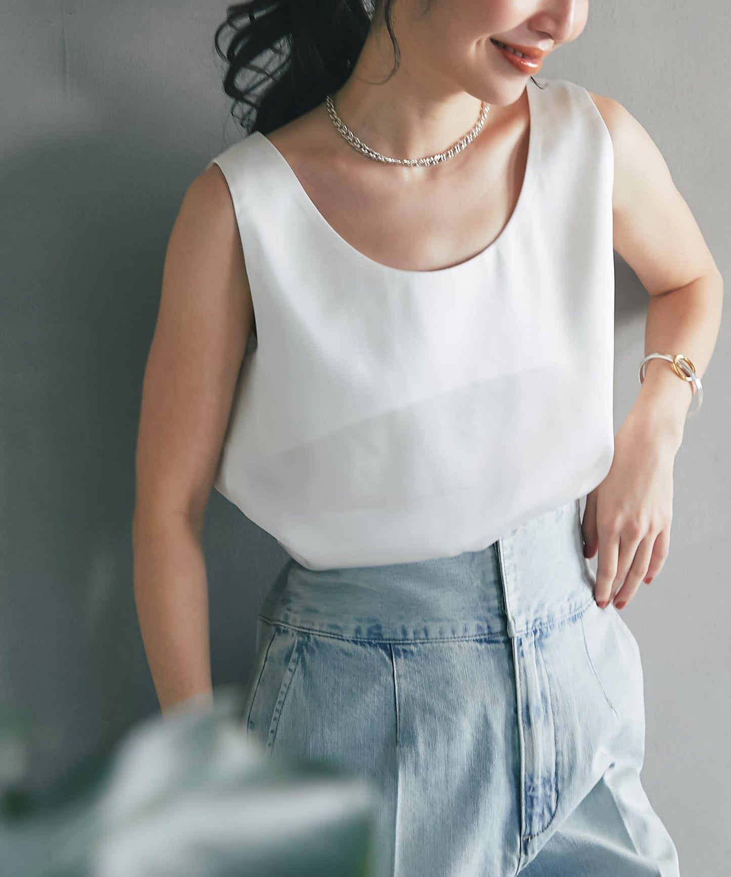 【miki監修・新色登場・名品】緞面兩穿背心