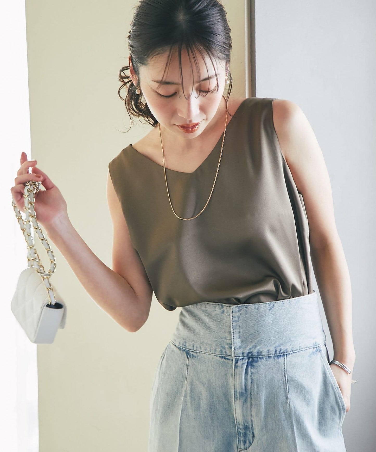 【miki監修・新色登場・名品】緞面兩穿背心