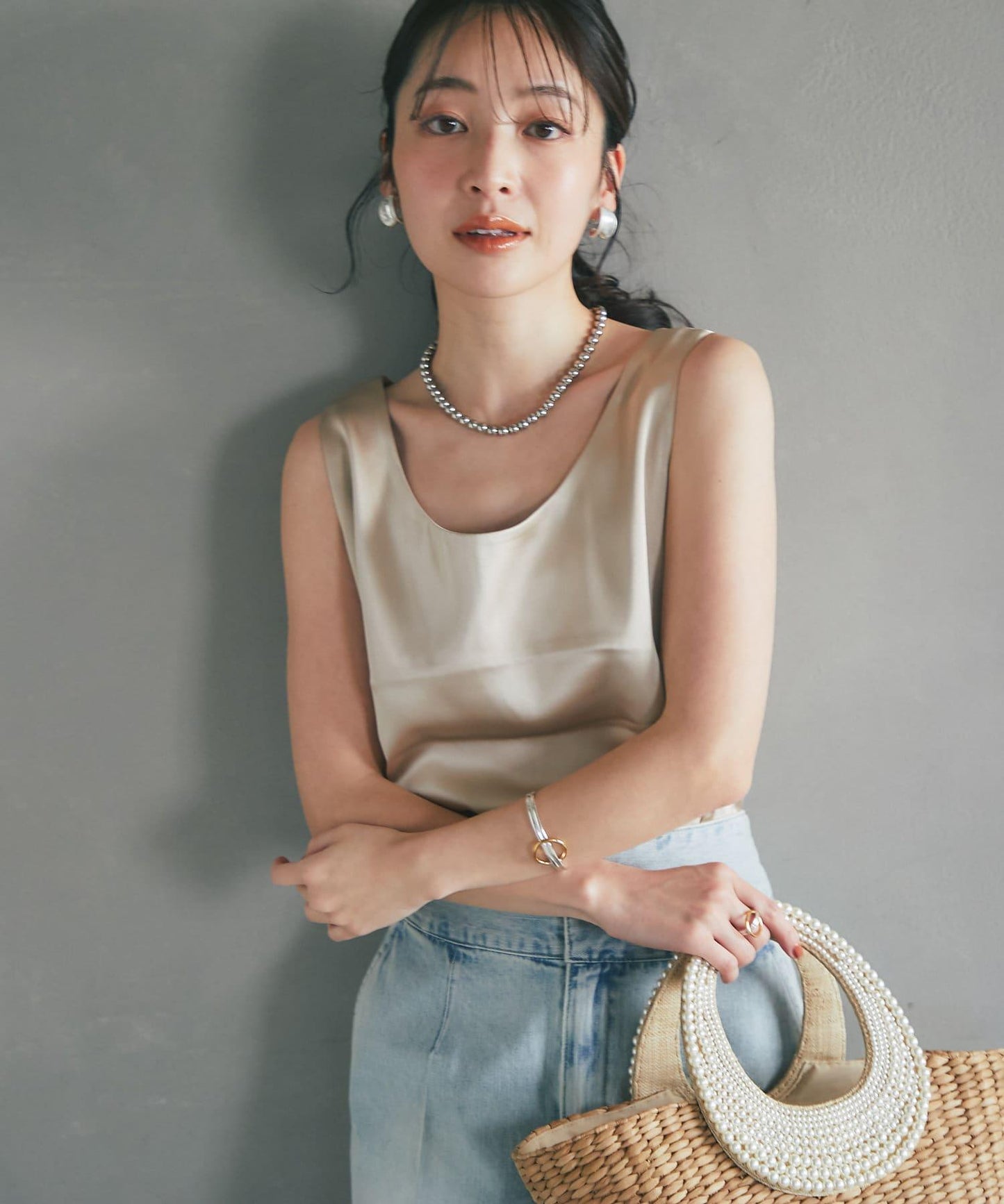 【miki監修・新色登場・名品】緞面兩穿背心