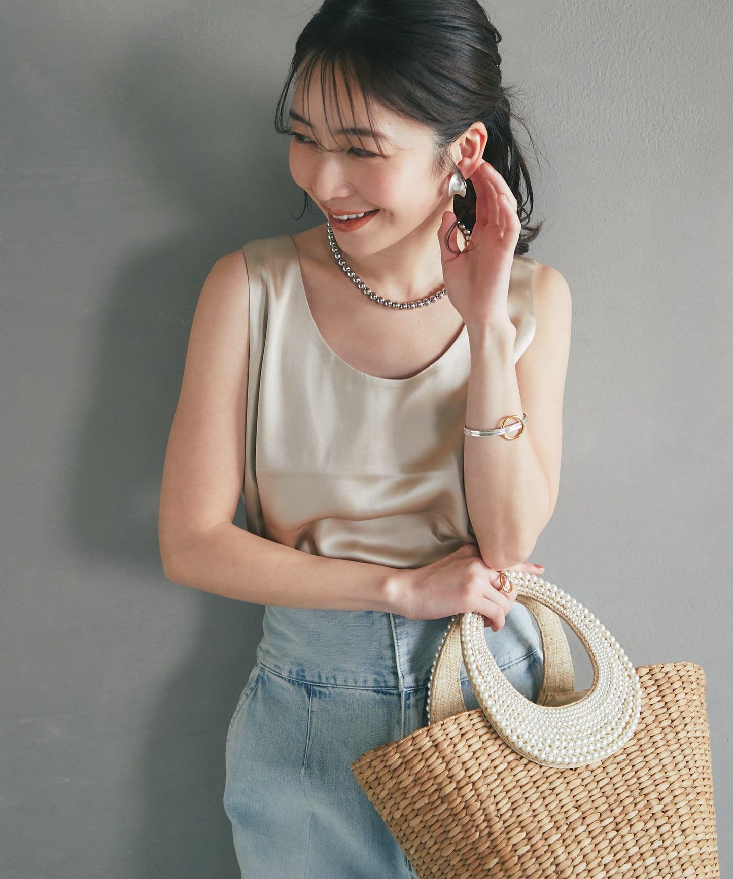 【miki監修・新色登場・名品】緞面兩穿背心