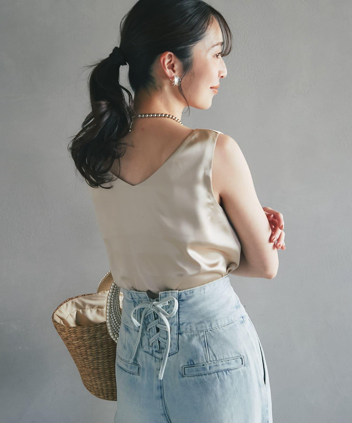 【miki監修・新色登場・名品】緞面兩穿背心