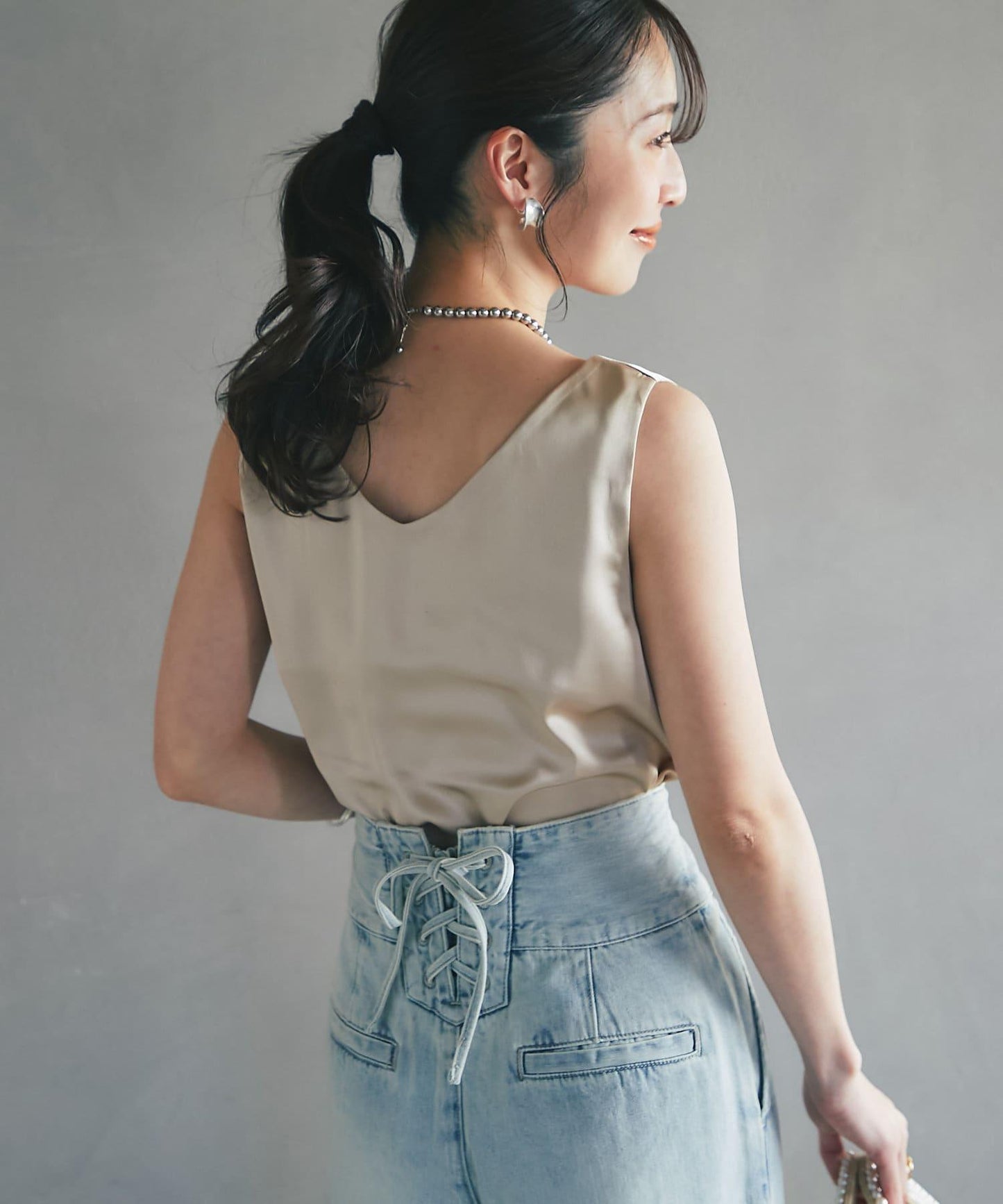 【miki監修・新色登場・名品】緞面兩穿背心