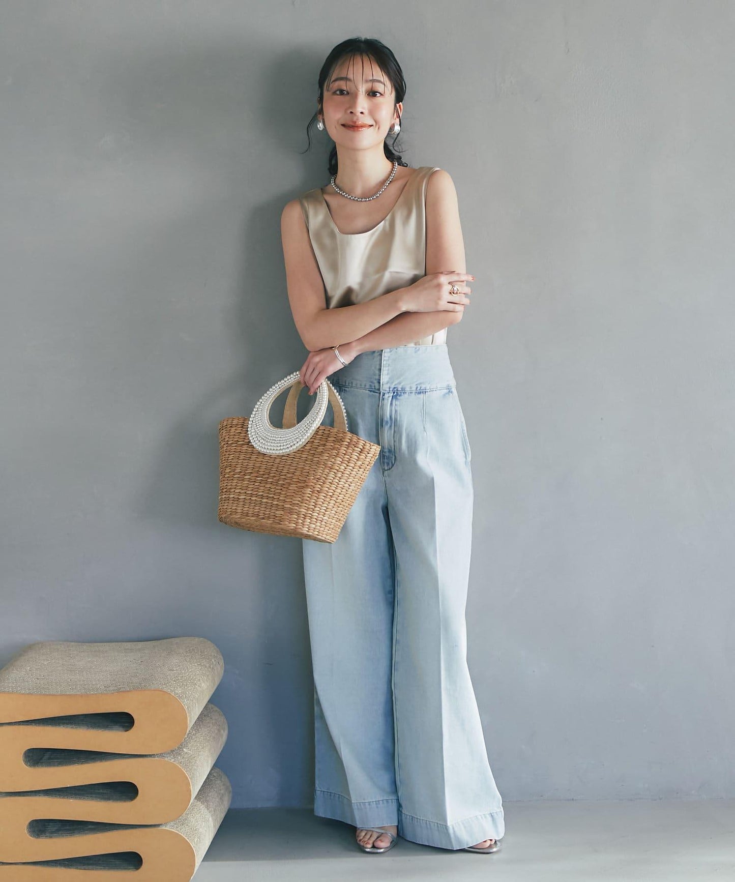 【miki監修・新色登場・名品】緞面兩穿背心