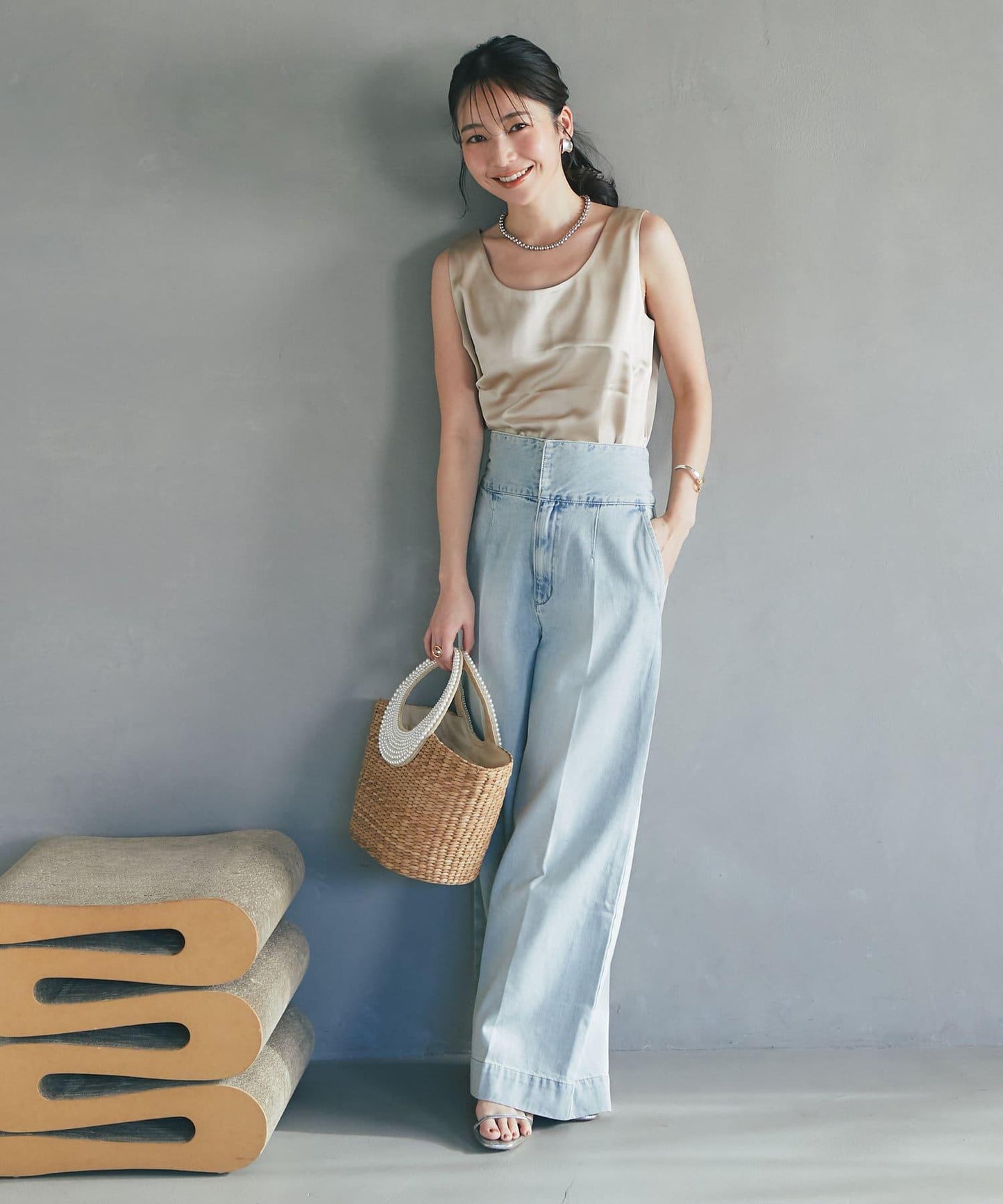 【miki監修・新色登場・名品】緞面兩穿背心