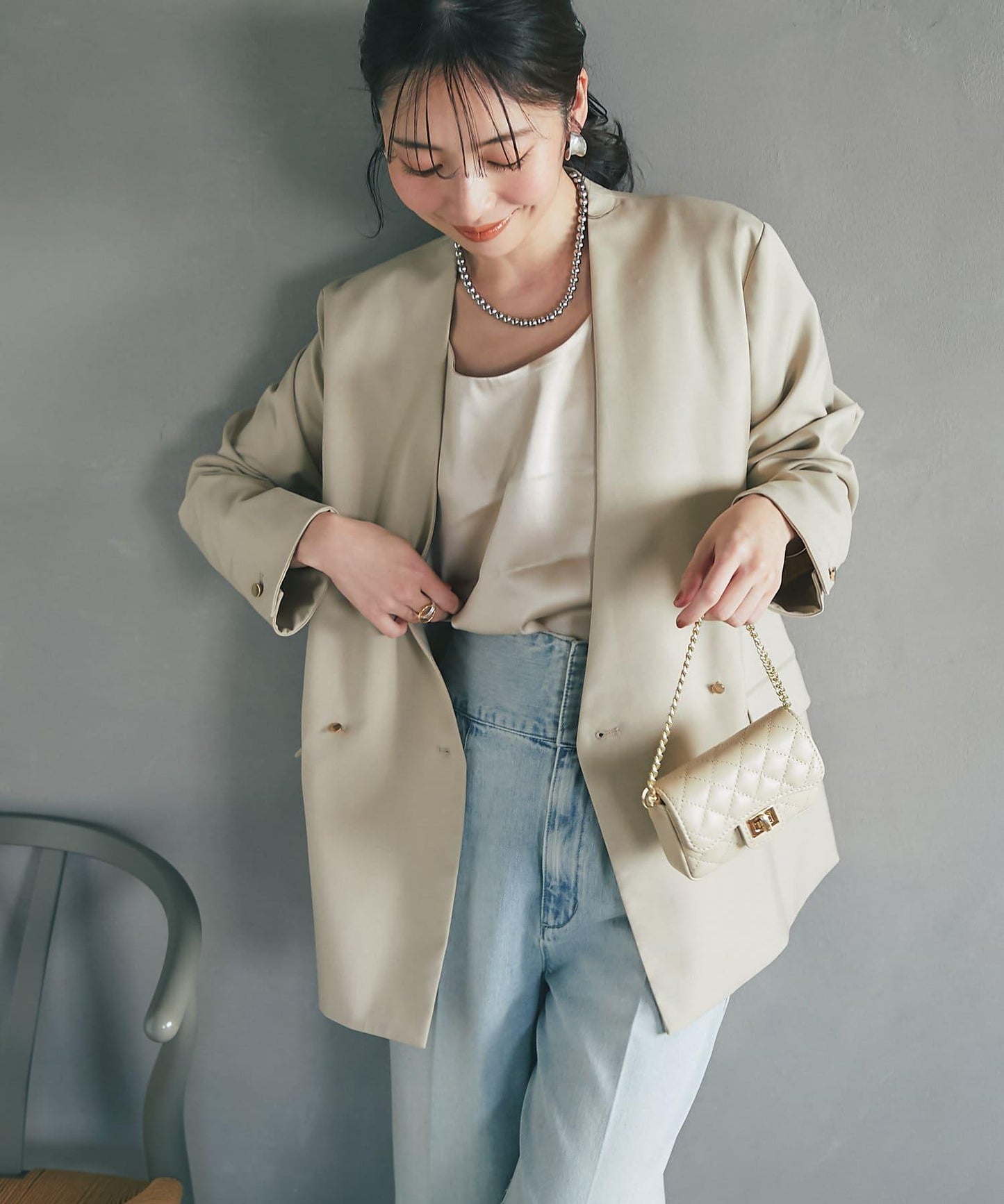 【miki監修・新色登場・名品】緞面兩穿背心