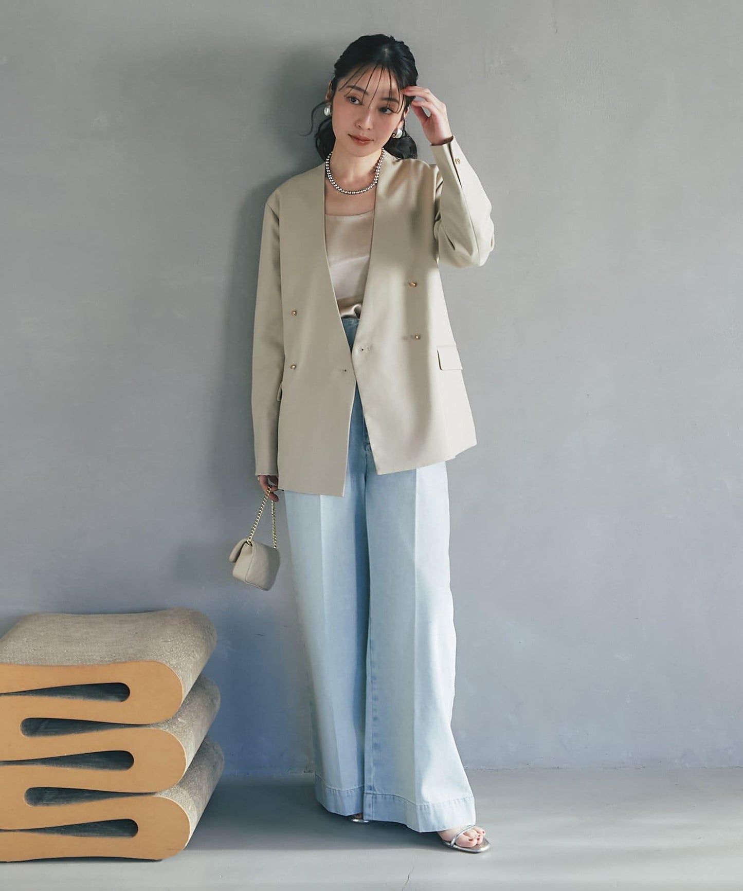 【miki監修・新色登場・名品】緞面兩穿背心