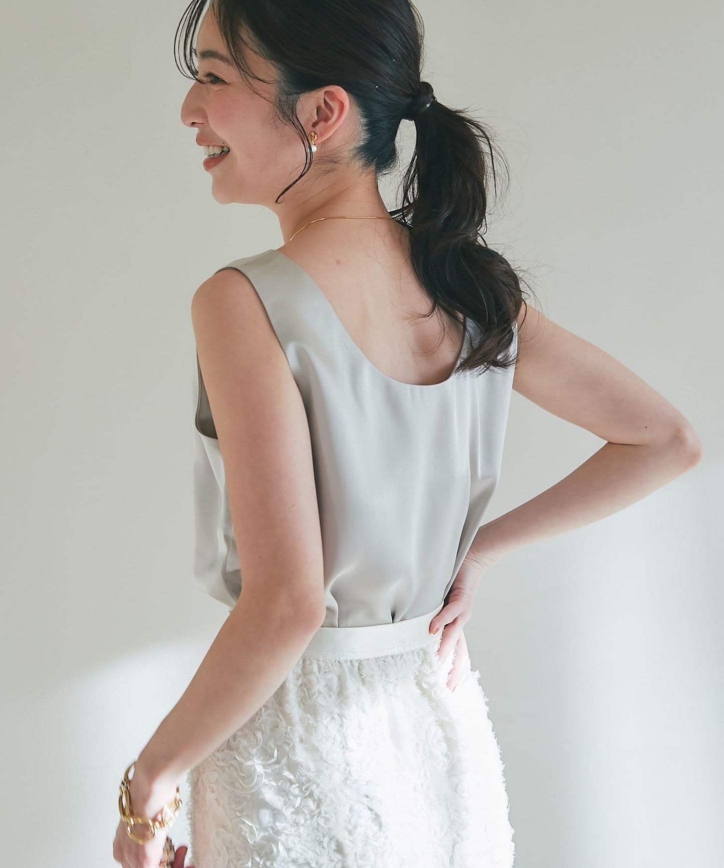 【miki監修・新色登場・名品】緞面兩穿背心