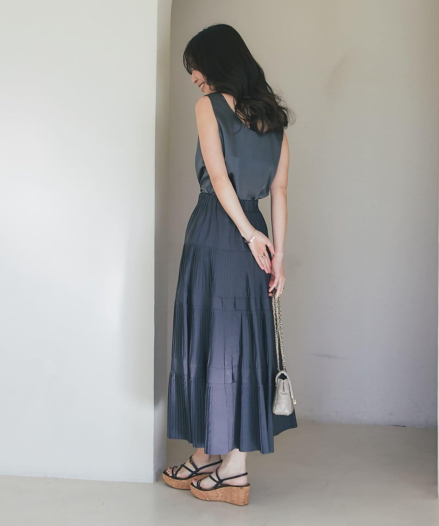 【miki監修・新色登場・名品】緞面兩穿背心