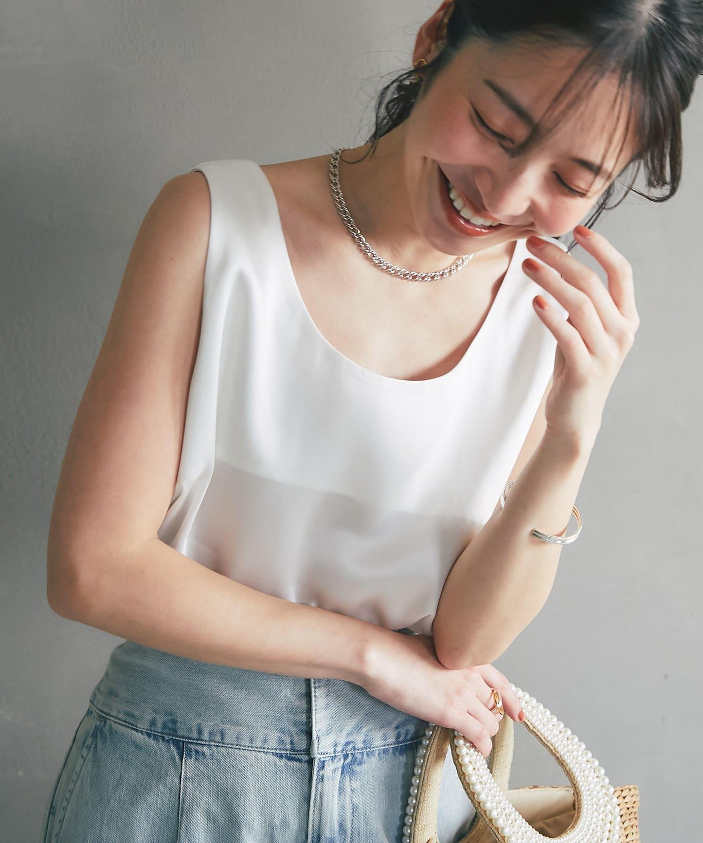 【miki監修・新色登場・名品】緞面兩穿背心