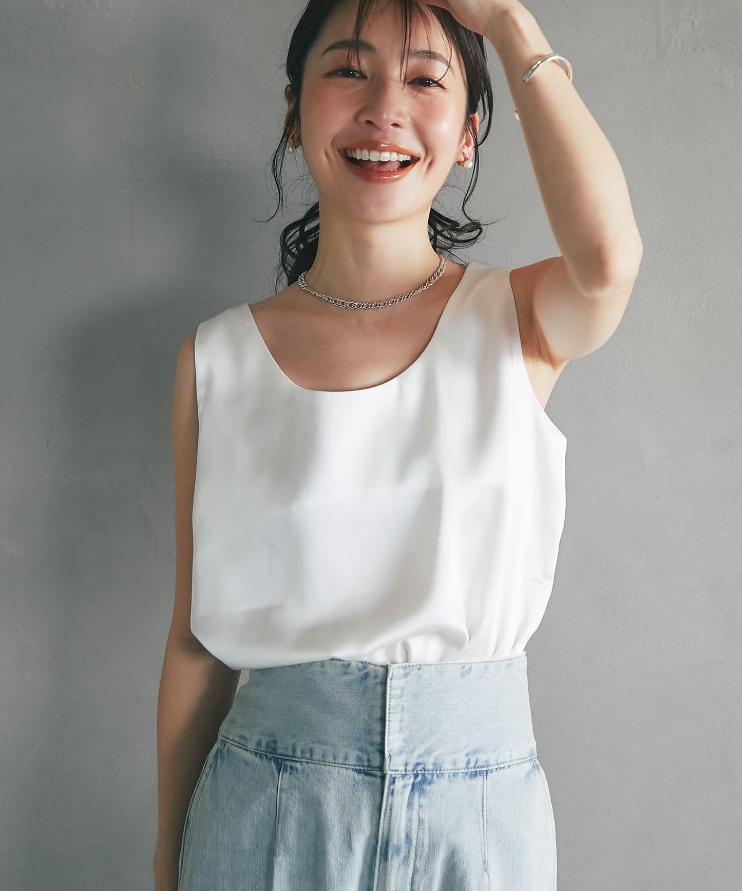 【miki監修・新色登場・名品】緞面兩穿背心