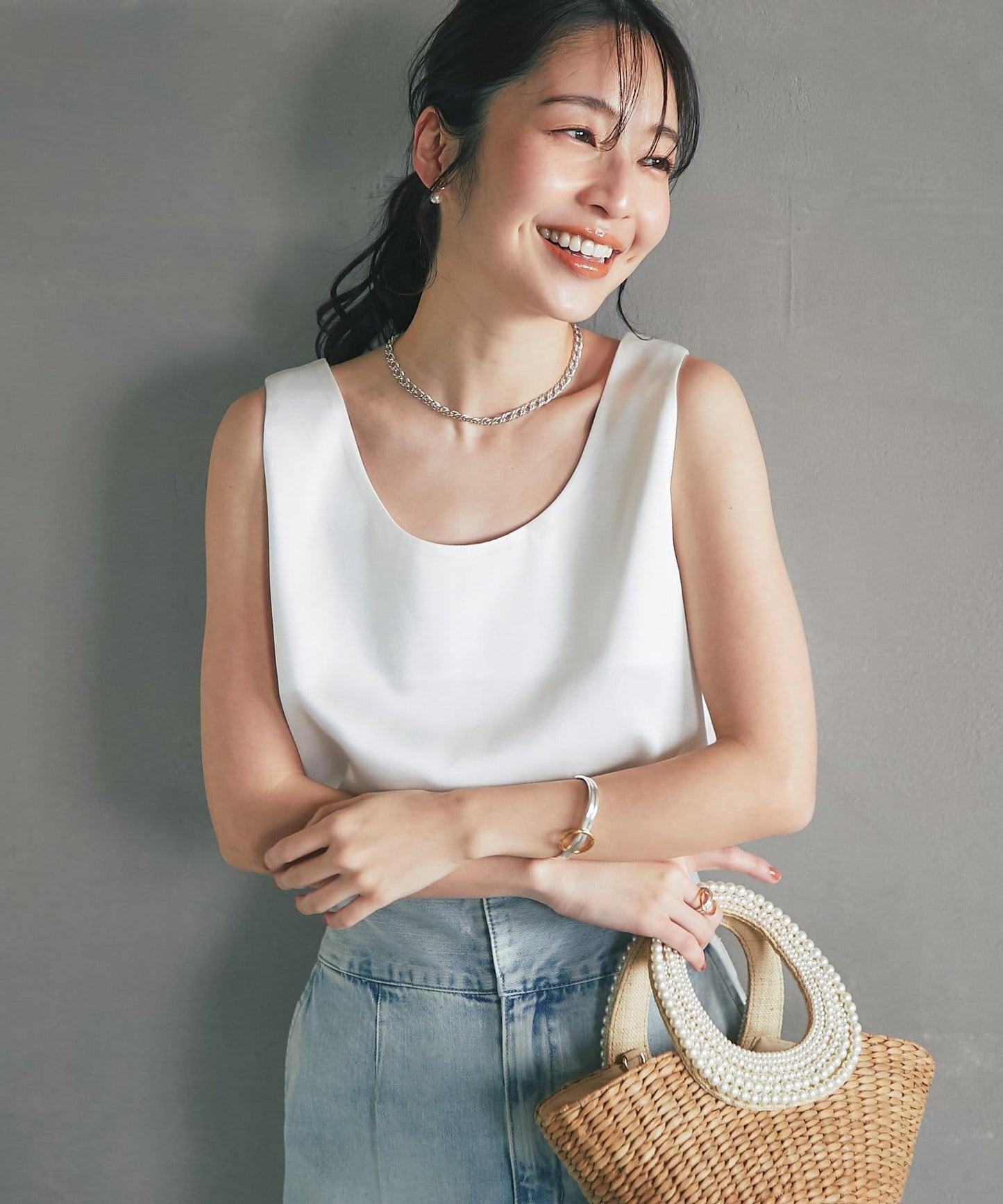 【miki監修・新色登場・名品】緞面兩穿背心