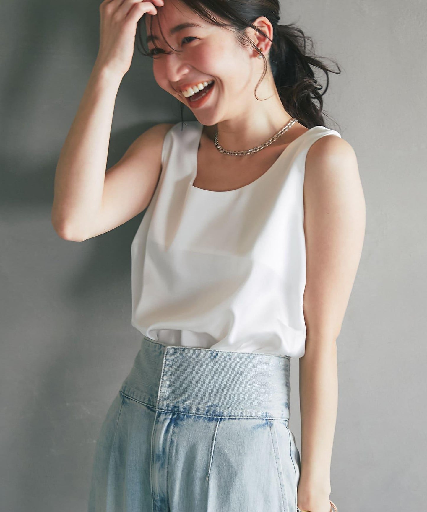 【miki監修・新色登場・名品】緞面兩穿背心