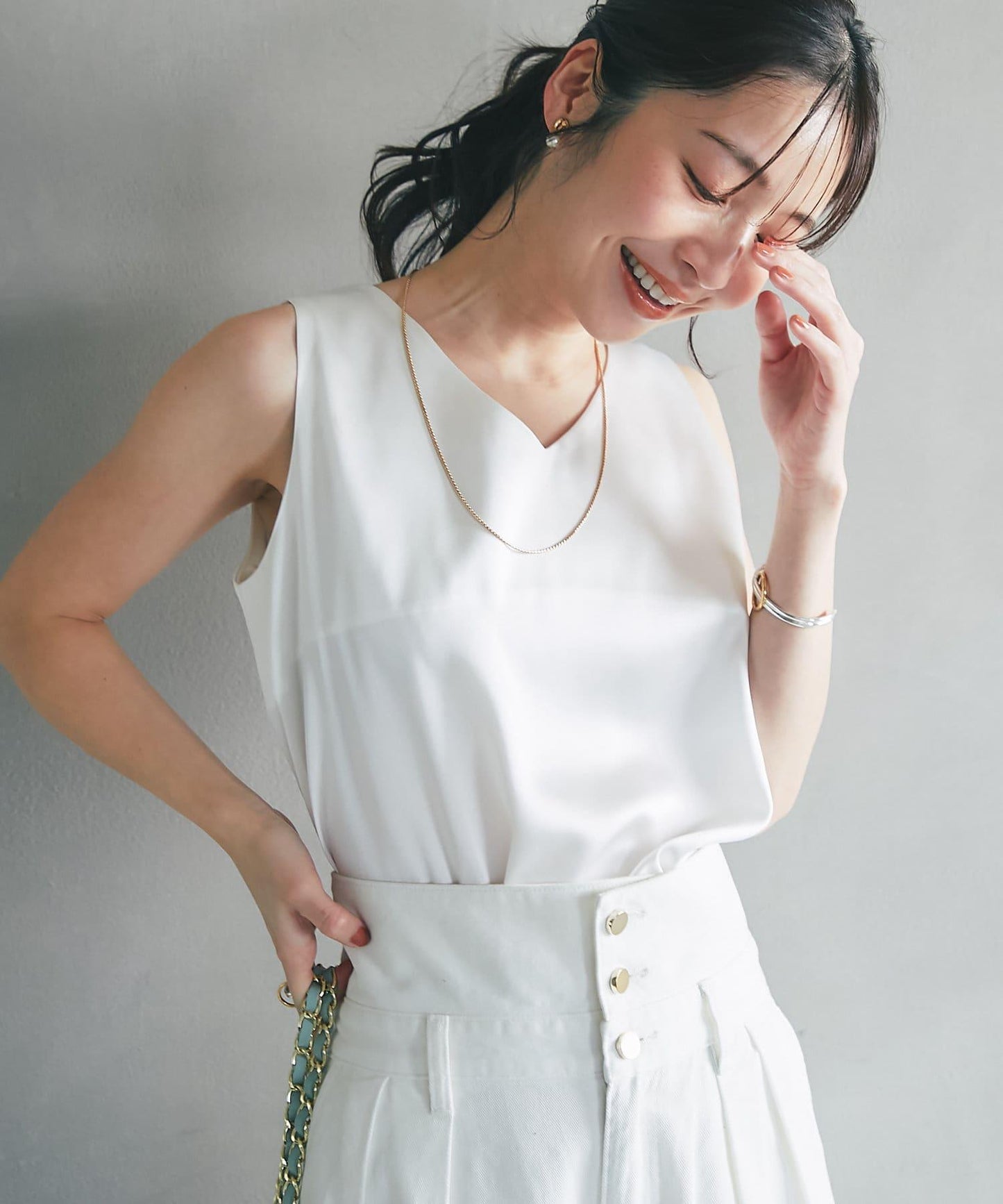 【miki監修・新色登場・名品】緞面兩穿背心