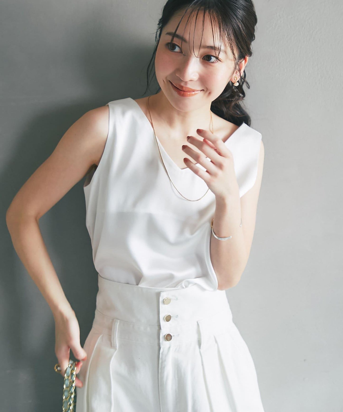 【miki監修・新色登場・名品】緞面兩穿背心