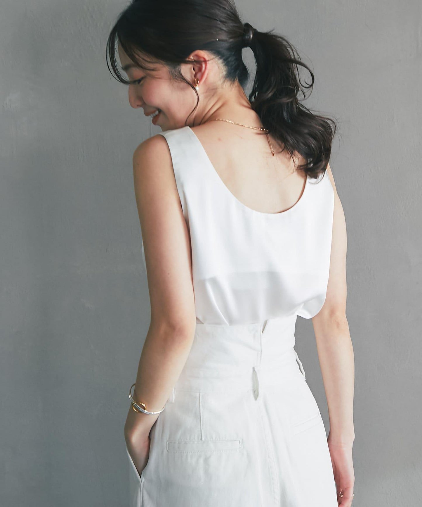 【miki監修・新色登場・名品】緞面兩穿背心