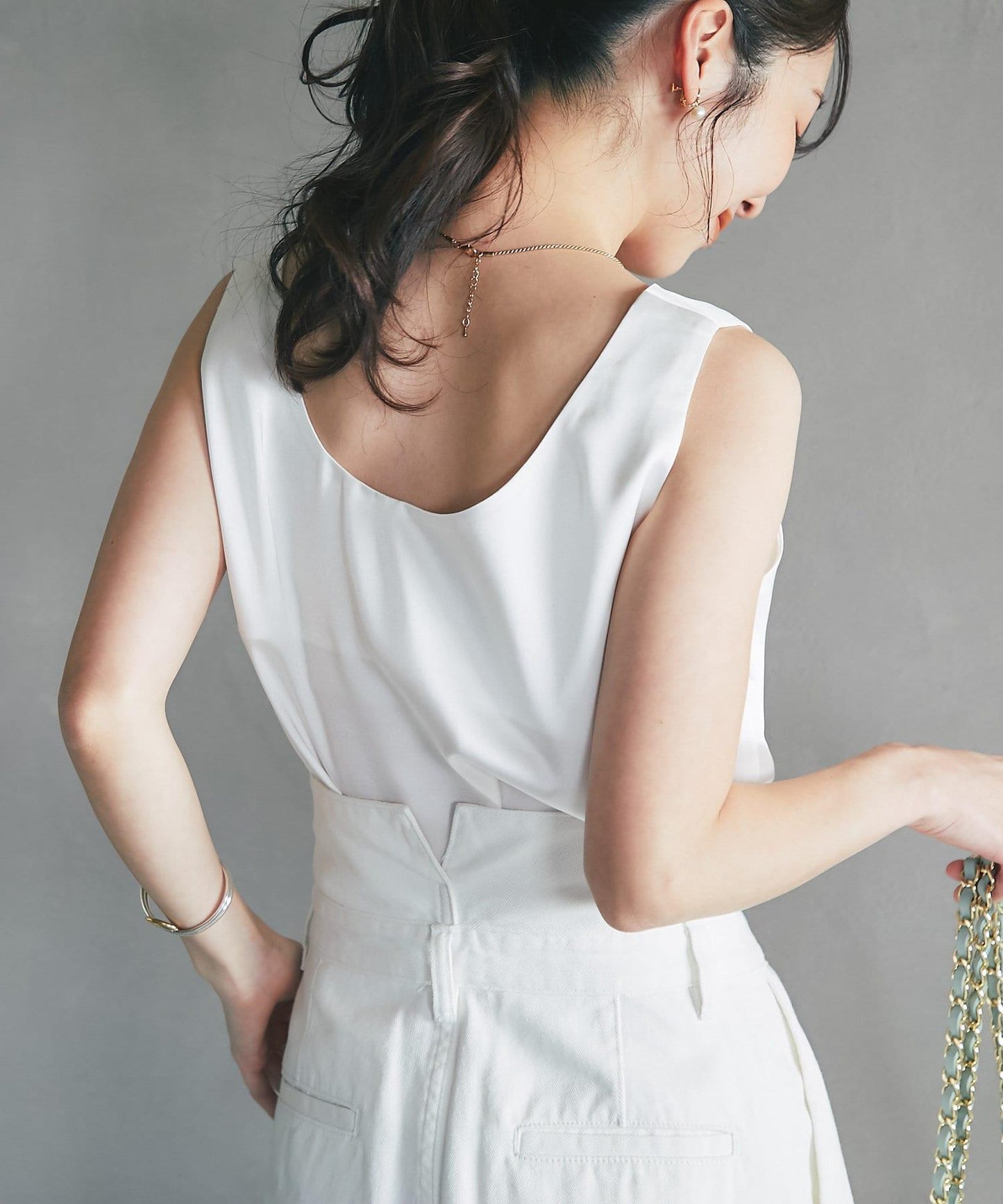 【miki監修・新色登場・名品】緞面兩穿背心