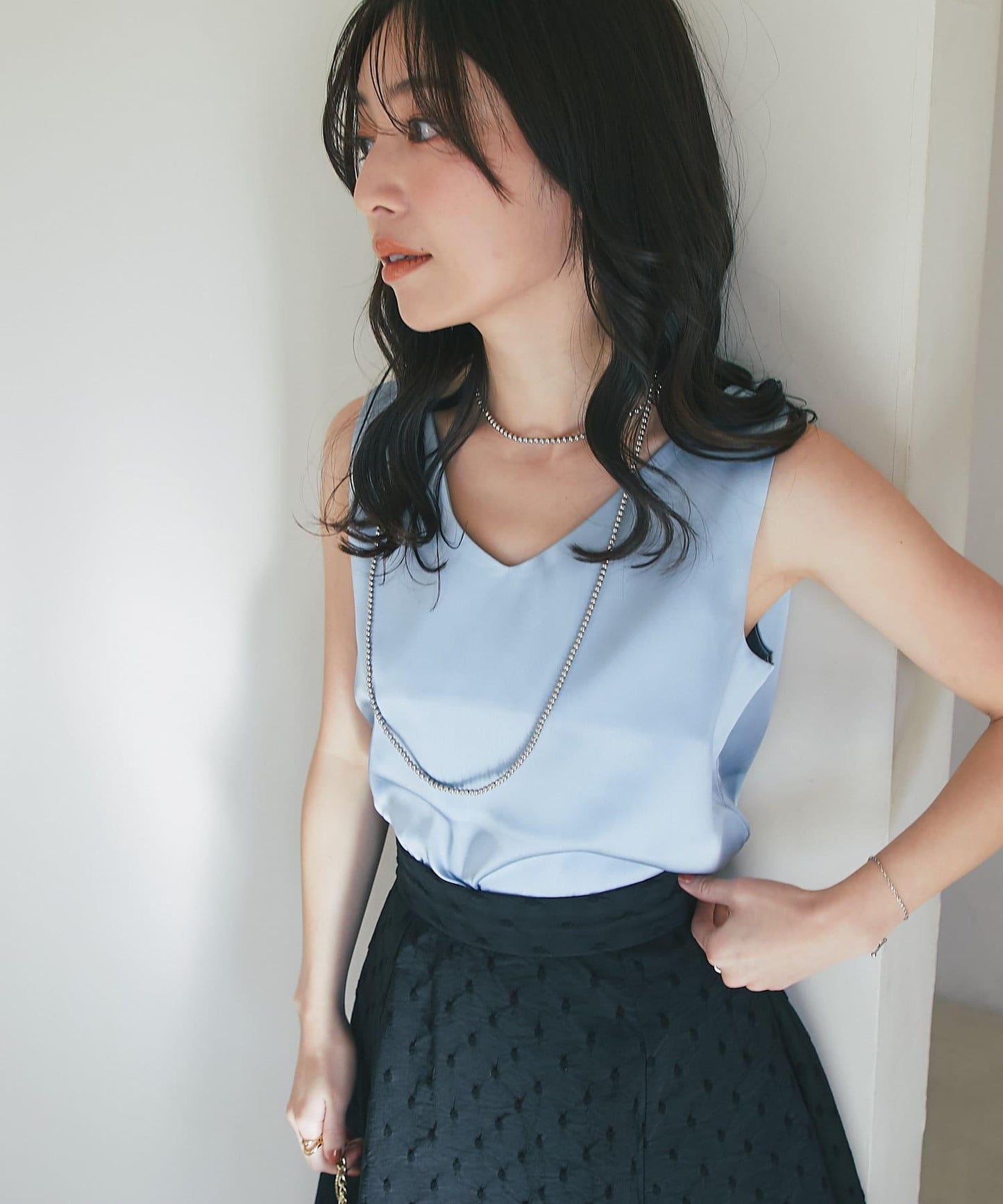 【miki監修・新色登場・名品】緞面兩穿背心