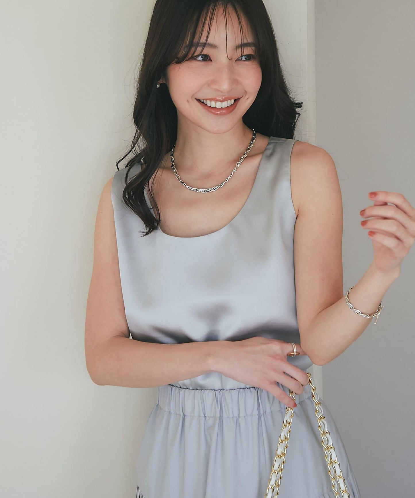 【miki監修・新色登場・名品】緞面兩穿背心