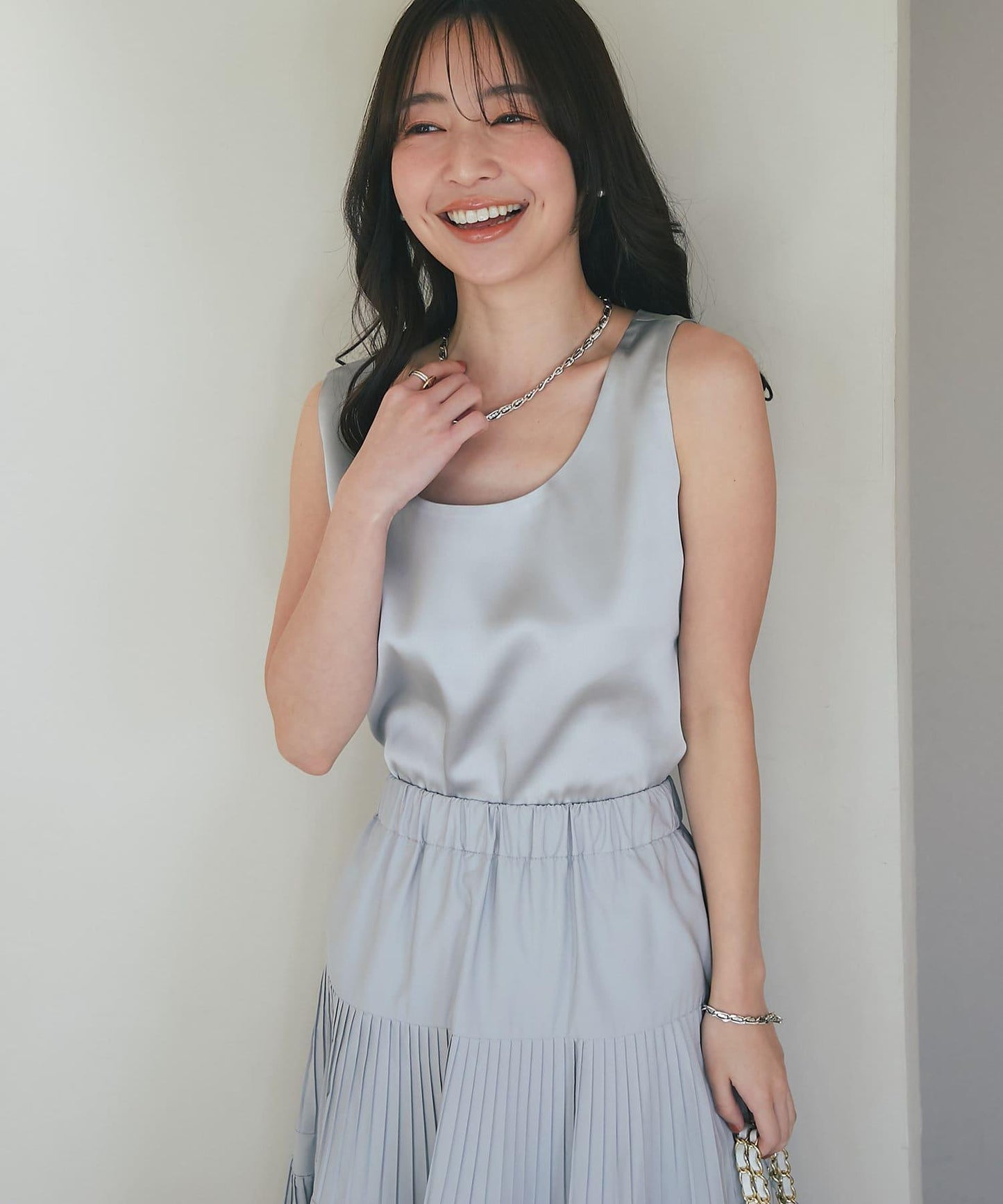 【miki監修・新色登場・名品】緞面兩穿背心