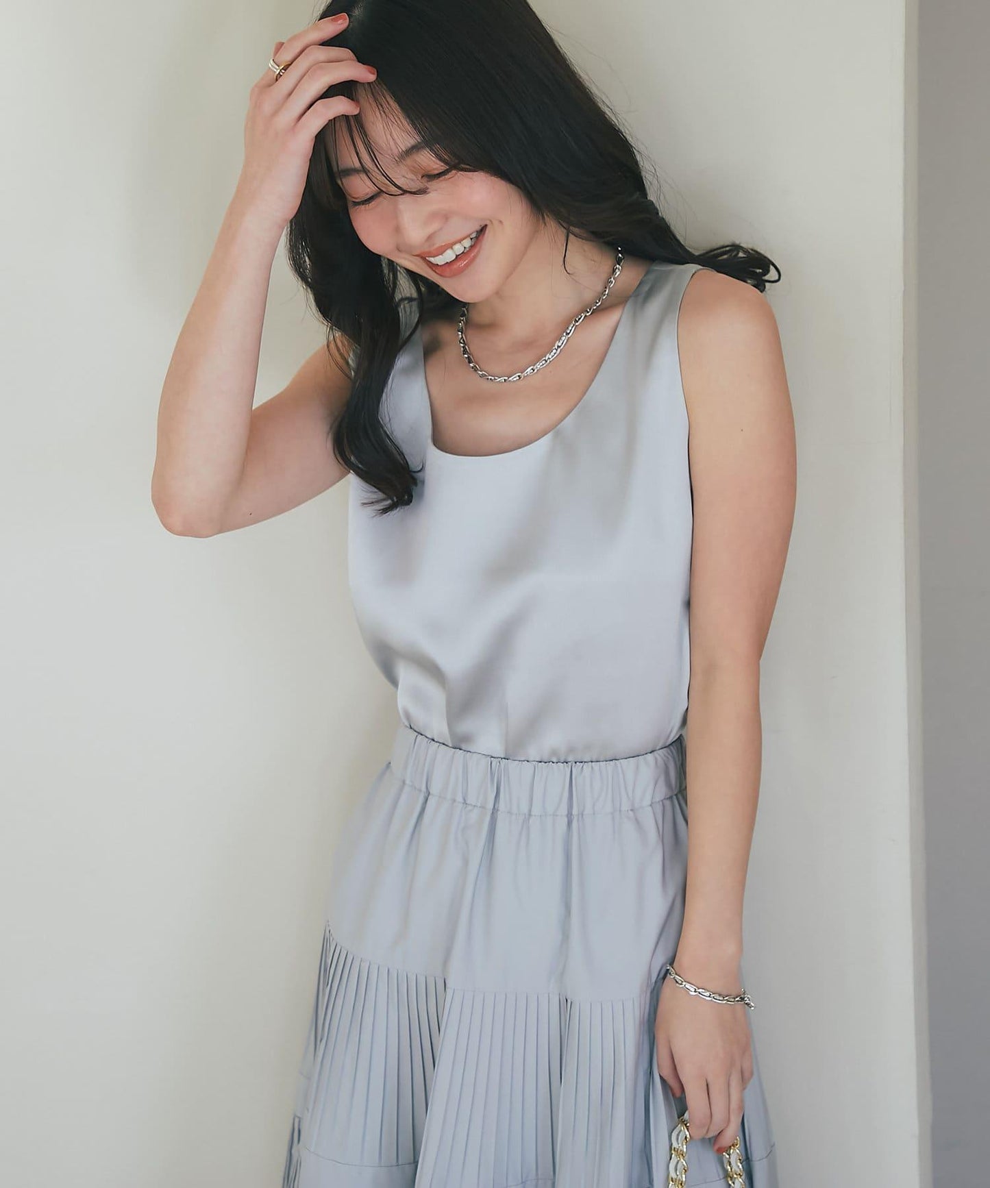 【miki監修・新色登場・名品】緞面兩穿背心