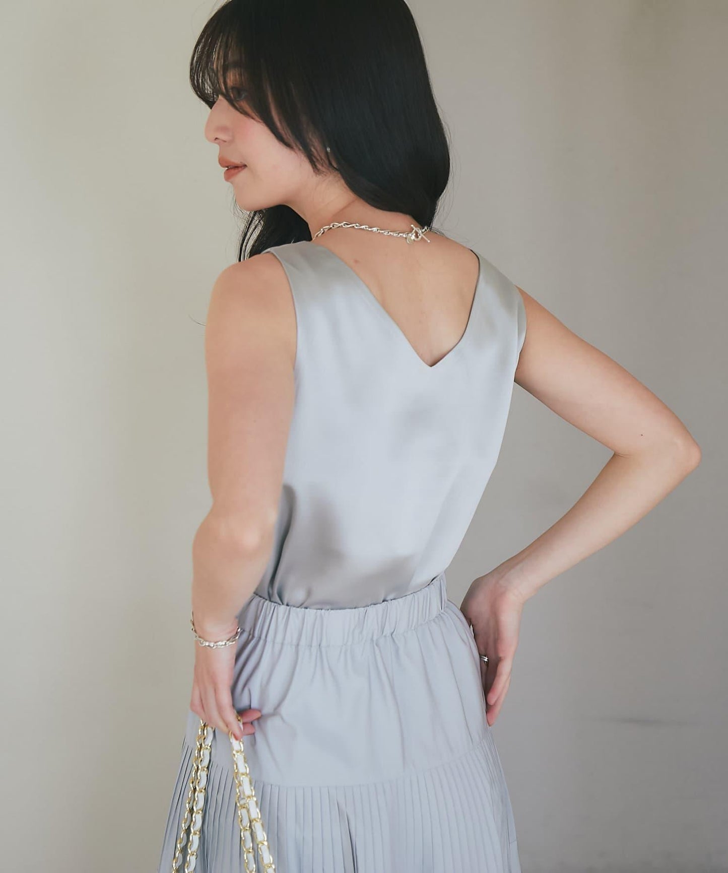 【miki監修・新色登場・名品】緞面兩穿背心