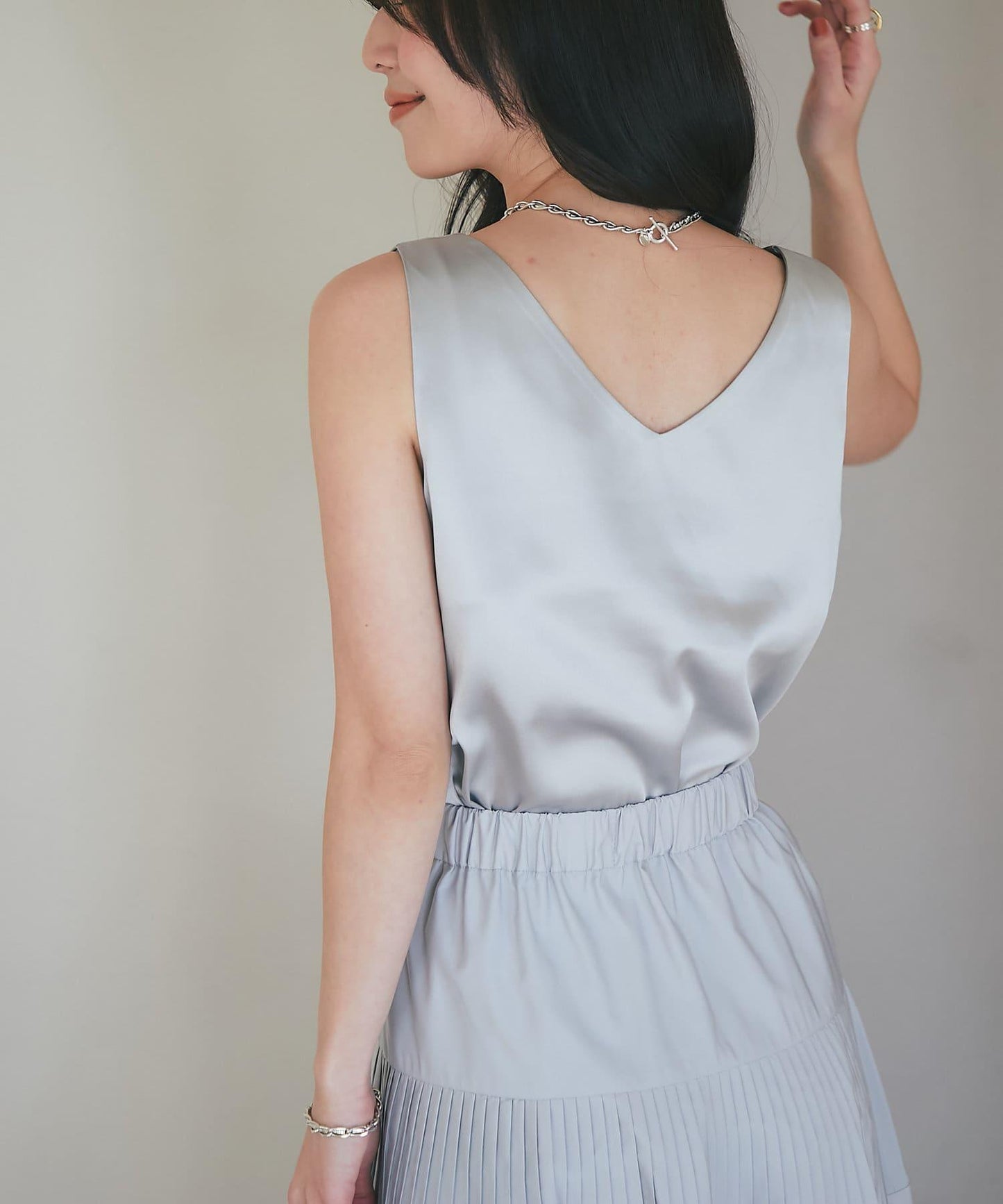 【miki監修・新色登場・名品】緞面兩穿背心