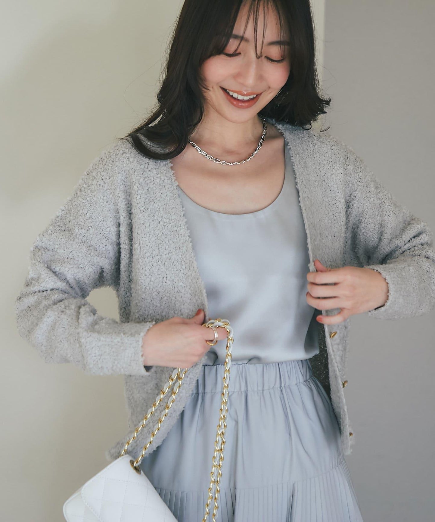 【miki監修・新色登場・名品】緞面兩穿背心