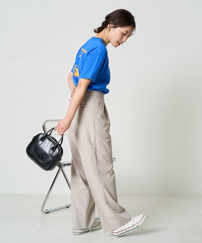 打褶直筒褲(套裝款)