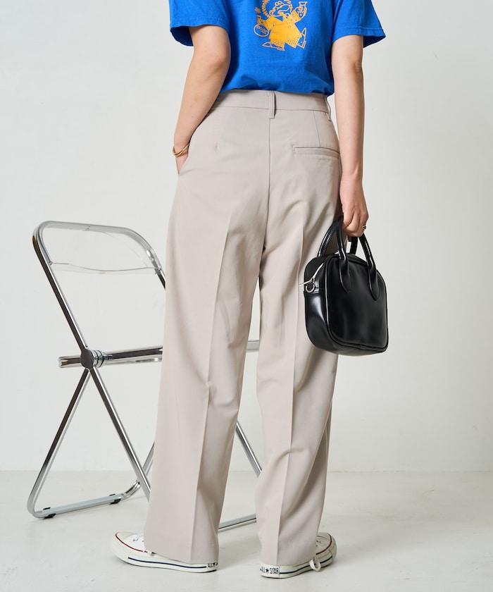 打褶直筒褲(套裝款)