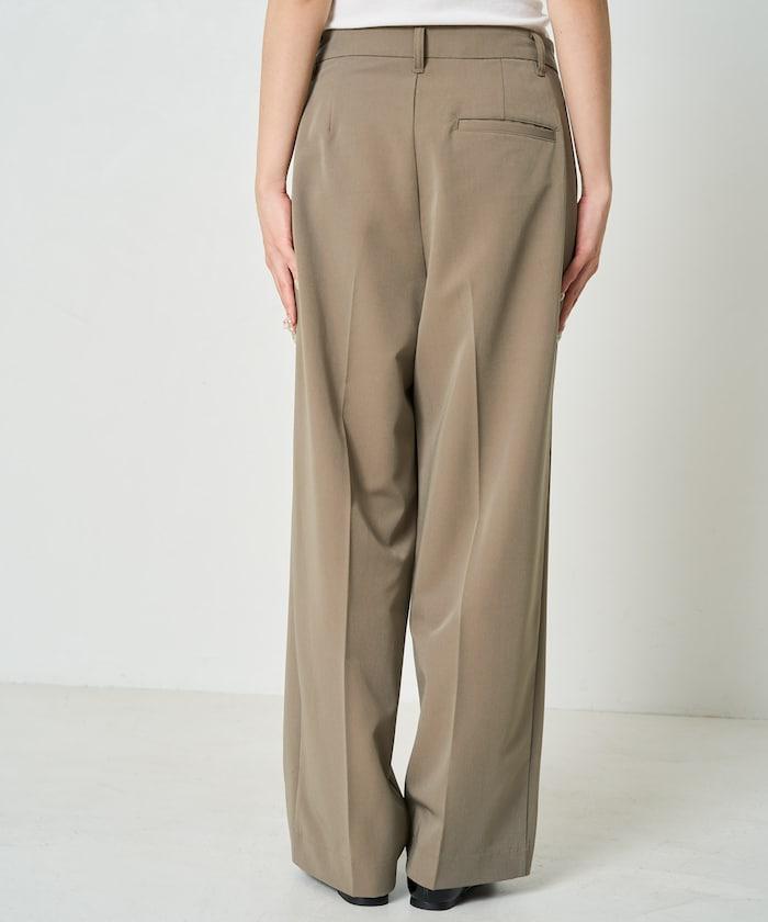 打褶直筒褲(套裝款)