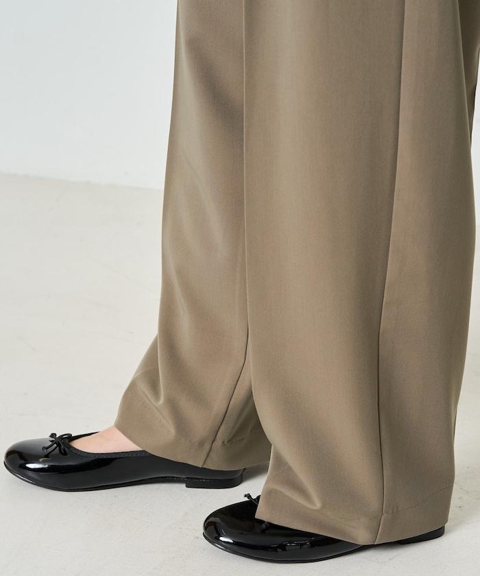 打褶直筒褲(套裝款)