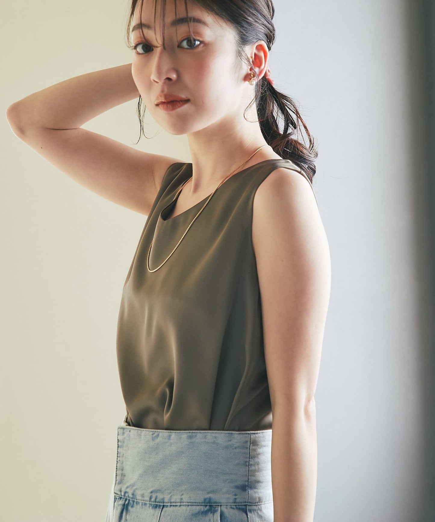 【miki監修・新色登場・名品】緞面兩穿背心