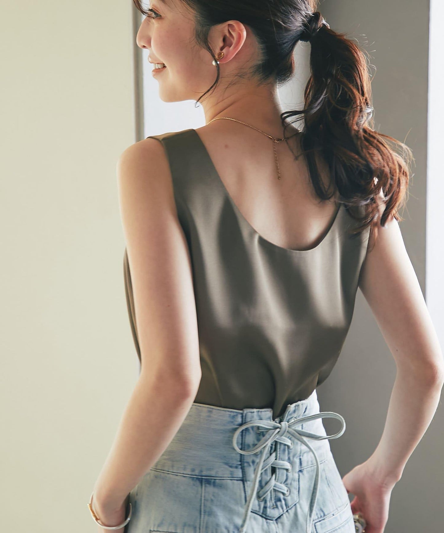 【miki監修・新色登場・名品】緞面兩穿背心