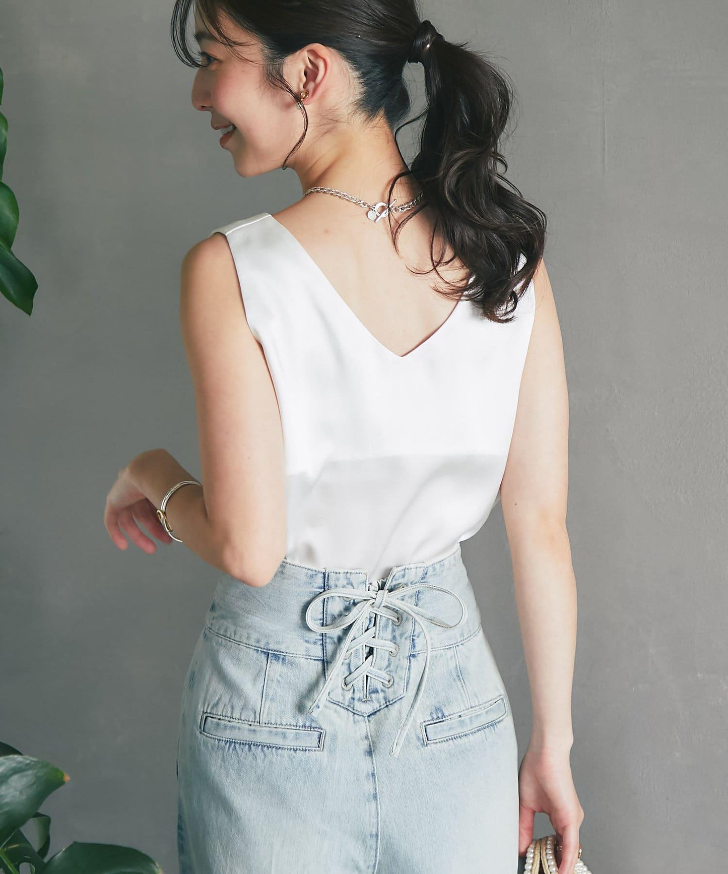 【miki監修・新色登場・名品】緞面兩穿背心