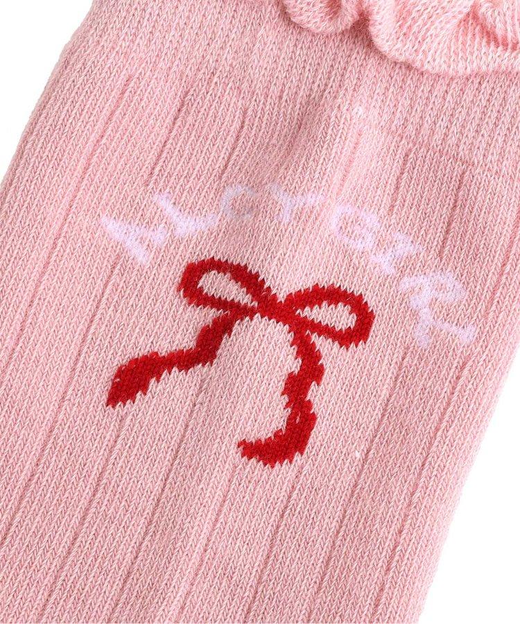 3P對象 蝴蝶結荷葉邊圓領襪