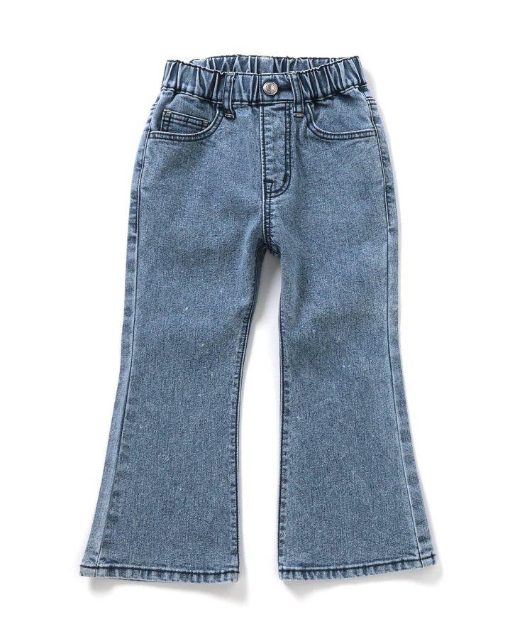 化學處理過的喇叭褲牛仔褲 十分褲長