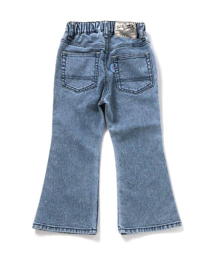 化學處理過的喇叭褲牛仔褲 十分褲長