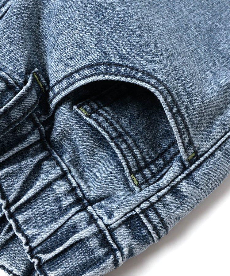 化學處理過的喇叭褲牛仔褲 十分褲長