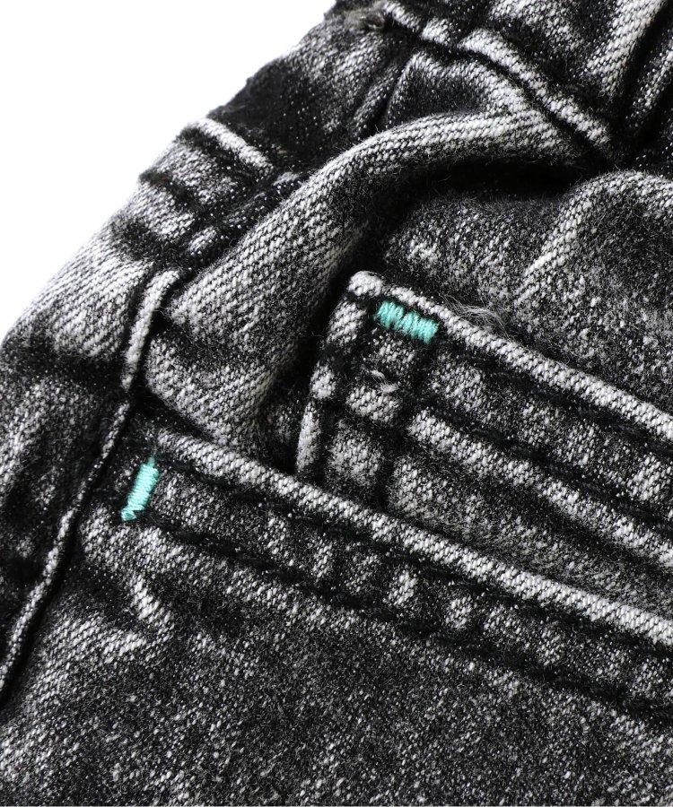 化學處理過的喇叭褲牛仔褲 十分褲長