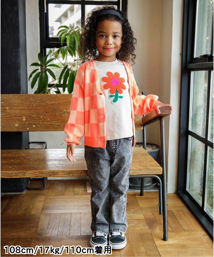 化學處理過的喇叭褲牛仔褲 十分褲長