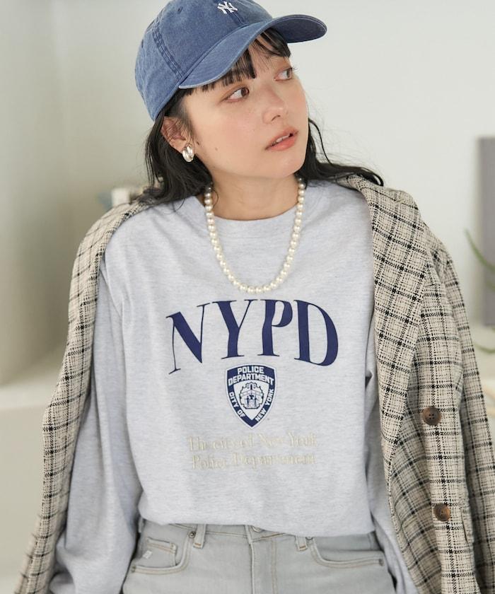 NYC 刺繡印花長袖T恤