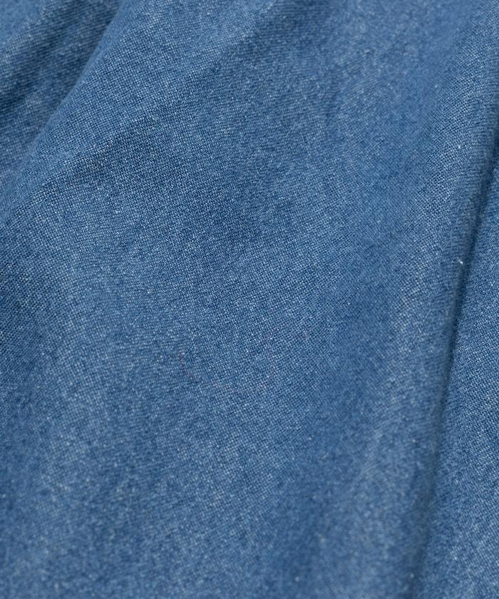 版 寬鬆牛仔廚師褲