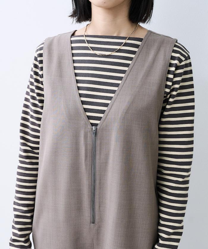 亞麻觸感連體褲