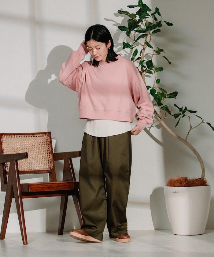 聯名 繫帶鬆緊褶襉褲