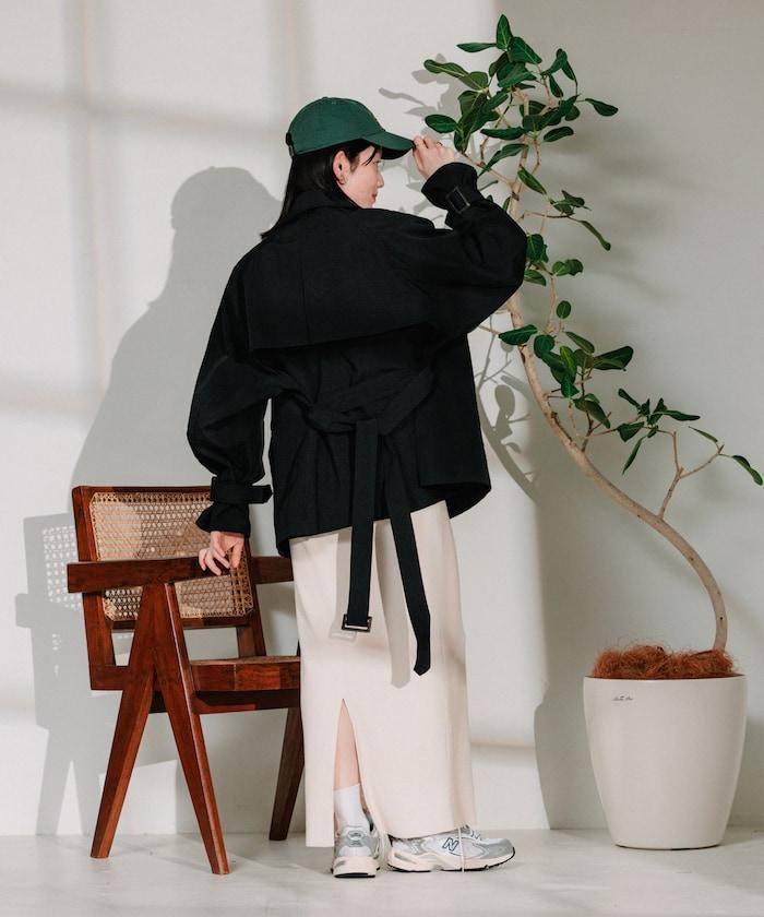 尼龍短款風衣